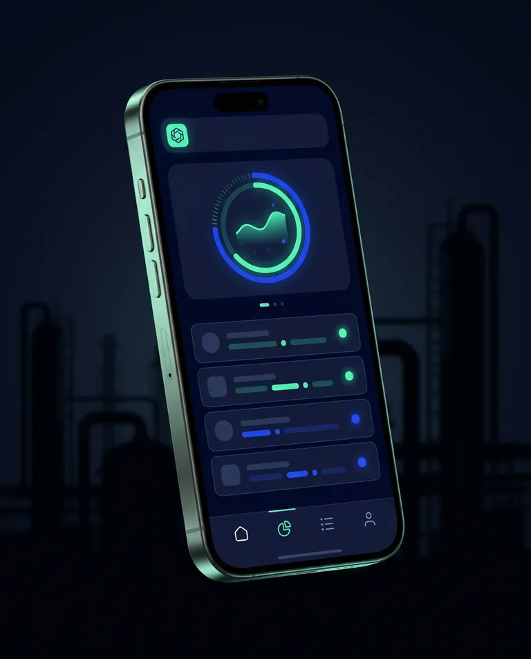 Mockup Power App mobile Kem One — GED qualité industrielle